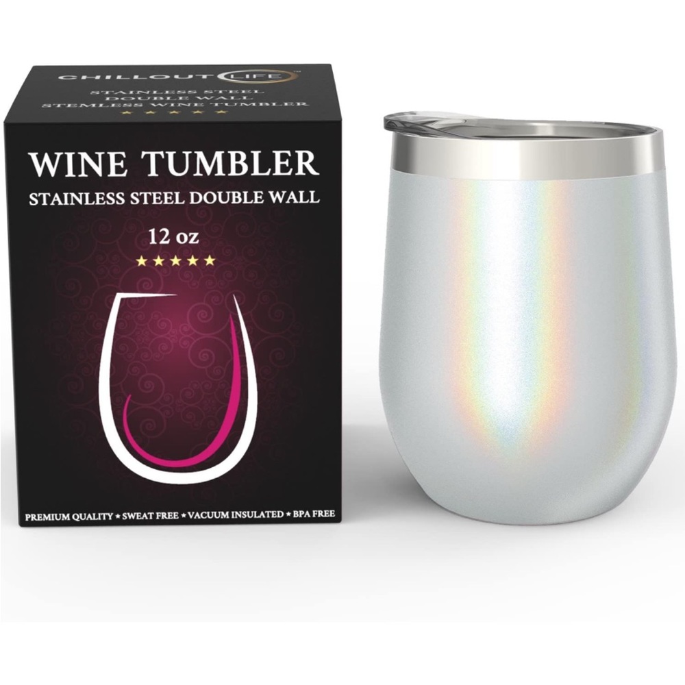 CHILLOUT LIFE 12 oz Stainless Steel Tumbler with Lid